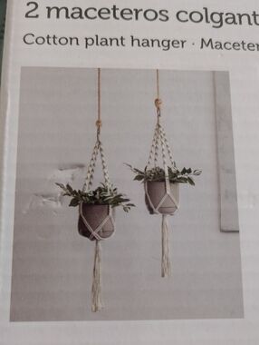 Belavi Macrame Plant Holder Set Of Two